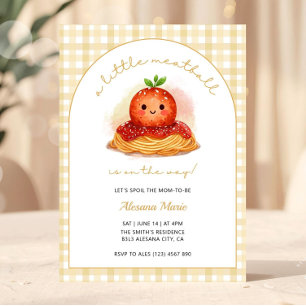 Invitation de baby shower italienne aux boulettes 