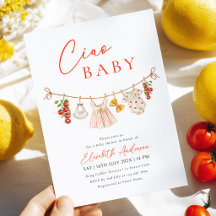 Invitation de baby shower italienne Ciao Baby