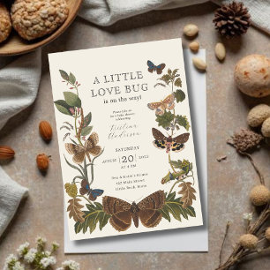 Invitation de Baby Shower Little Love Bug Woodland