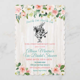 Invitation de Baby Shower Mariage Alice au Pays de