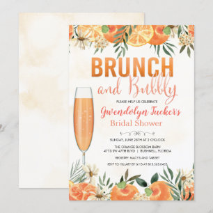 Invitation de Baby Shower Mariage Brunch et Bubbly