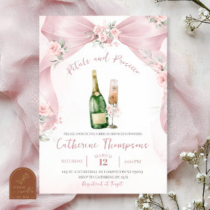 Invitation de Baby Shower Mariée Coquette Rose et 