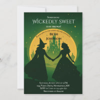 Invitation de Baby Shower Méchante | Elphaba & Gli