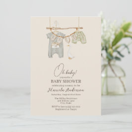 Invitation de Baby shower mobile Boho Nursery mode