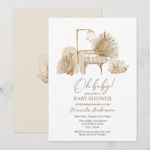 Invitation de Baby shower mobile Boho Nursery mode