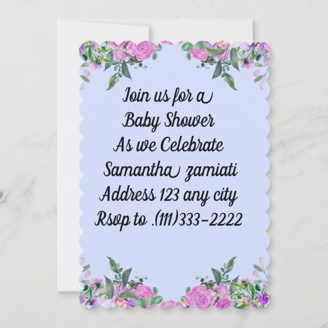 Invitation de Baby shower modifiable | Cute Invi p (Devant)