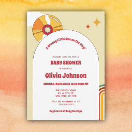 Invitation de Baby shower neutre pour le Vinyl rét