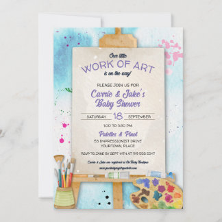 Invitation de Baby Shower Œuvre d'Art