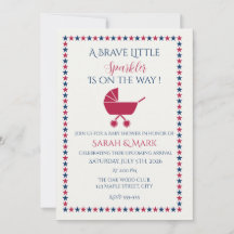 Invitation de Baby Shower Patriotique pour un Peti