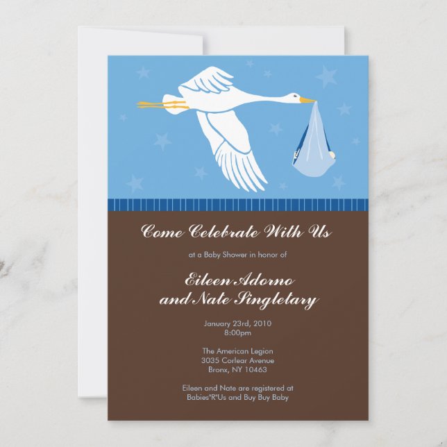 Invitation de Baby shower personnalisé (Devant)