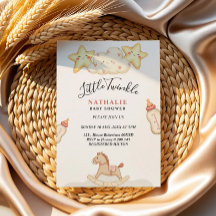 Invitation de baby shower petite étoile scintillan