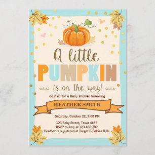Invitation de baby shower peu d'automne de garçon