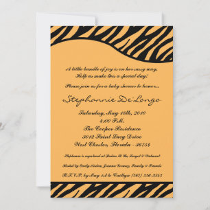 Invitation de Baby shower Poster de animal de tigr