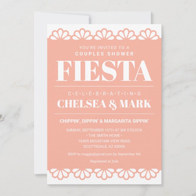 Invitation de Baby Shower pour couples en Papier D (Devant)