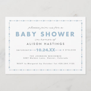 Invitation de Baby shower pour garçons moderne Tin