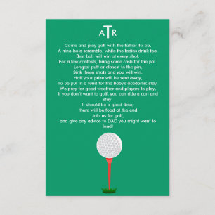 Invitation de baby shower pour la sortie de golf