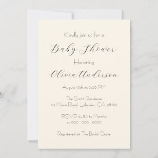 Invitation De Baby shower Propre Et Minimaliste