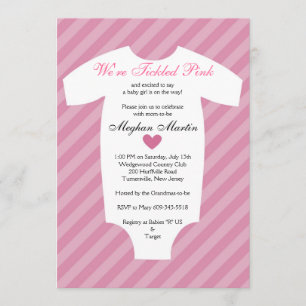 Invitation de Baby shower rosé