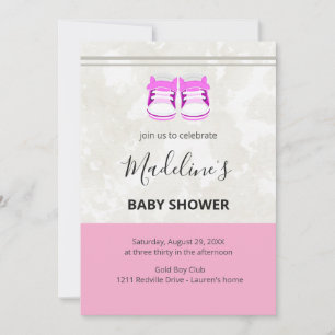 Invitation de Baby Shower Rose – Bébé Fille Person