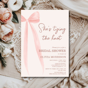 Invitation de Baby Shower Rose Élégant pour Elle q