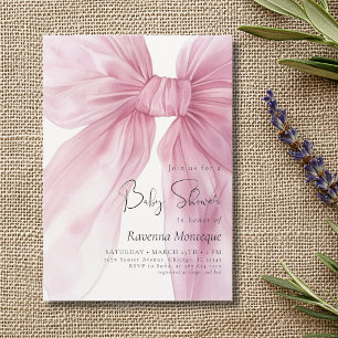 Invitation de baby shower rose tendre Prépa Coquet