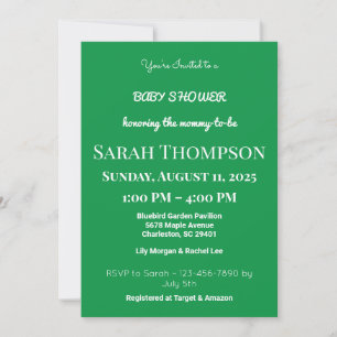 Invitation de Baby shower rose vif pour un garçon
