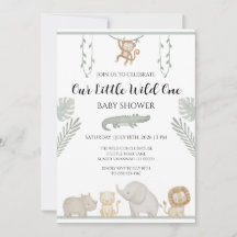 Invitation de Baby Shower Safari | Petit Fauve