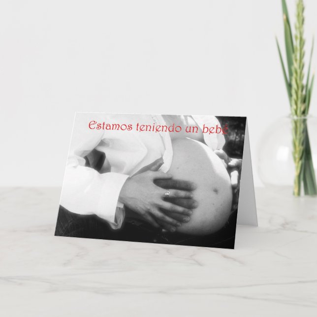 Invitation de baby shower s'attendant à un (Devant)