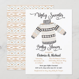 Invitation de Baby shower scandinave laide