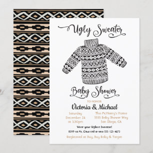 Invitation de Baby shower scandinave laide