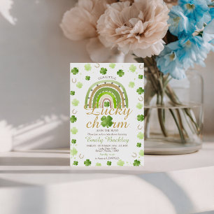 Invitation de Baby Shower Shamrock Lucky Charm