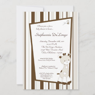 Invitation de Baby shower Snicker Doodle Giraffe