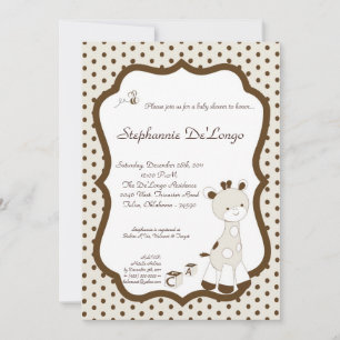 Invitation de Baby shower Snicker Doodle Giraffe