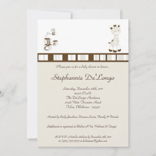 Invitation de Baby shower Snicker Doodle Giraffe