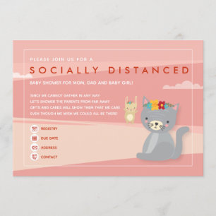 invitation de baby shower socialement distancé