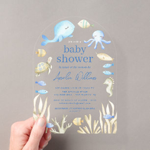 Invitation de Baby shower sous-marin Whimsy