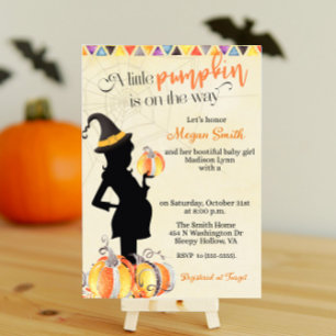 Invitation de Baby Shower sur le thème d'Halloween