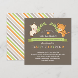 Invitation de Baby shower Sweet Safari