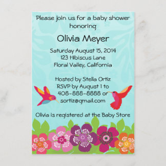 Invitation de Baby shower tropical