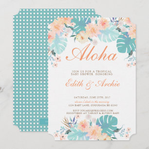 Invitation de Baby shower tropical