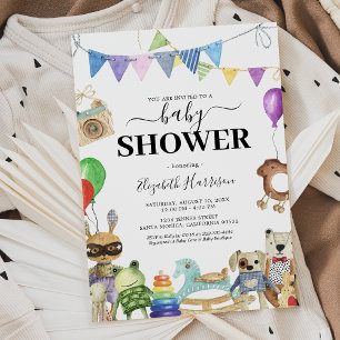 Invitation de Baby Shower Vintage Genre Neutre