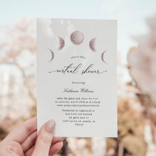 Invitation de Baby shower virtuel Mystical Moon Bl