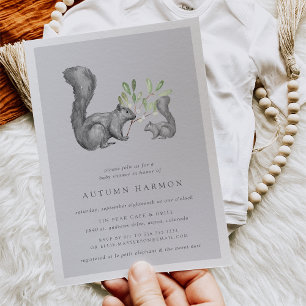 Invitation de Baby shower Woodland Friends