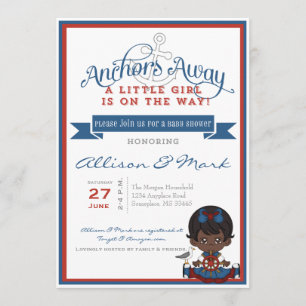 Invitation de Baby showers afro-américains