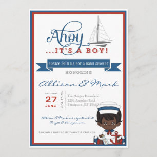 Invitation de Baby showers afro-américains