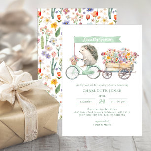 Invitation de Baby showers cultivés localement Flo