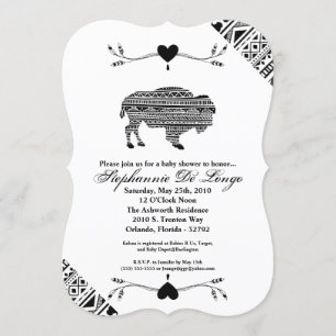 Invitation de Baby showers de 5 h 7 j 7 Boho Buffa