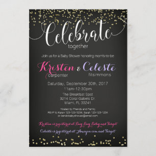 Invitation de Baby showers de filles ou de garçons