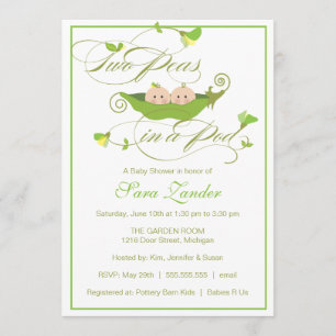 Invitation de Baby showers - Pois de garçon et de 
