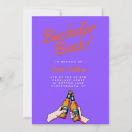 Invitation de Bachelor moderne audacieuse